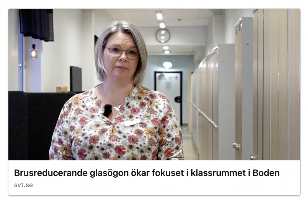 Intervju med specialpedagog SVT Norrbotten. Ökad arbetsro och fokus för skolor