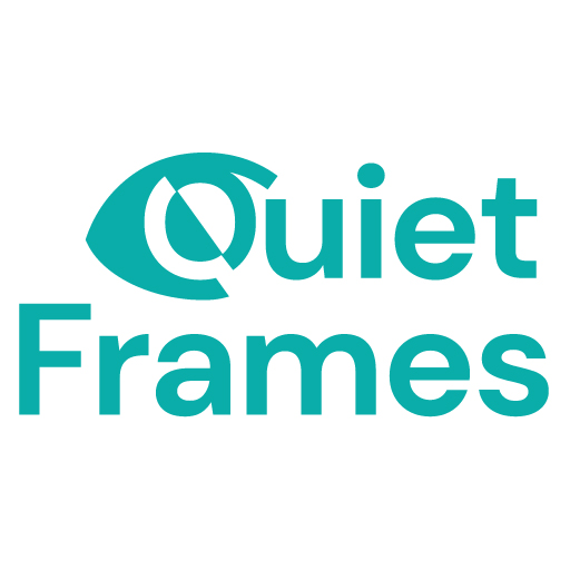 QuietFrames turkos logotyp